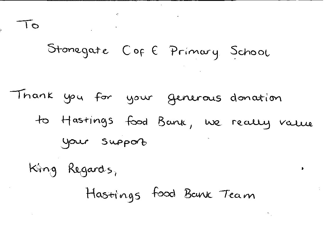 Thank you from the Foodbank
